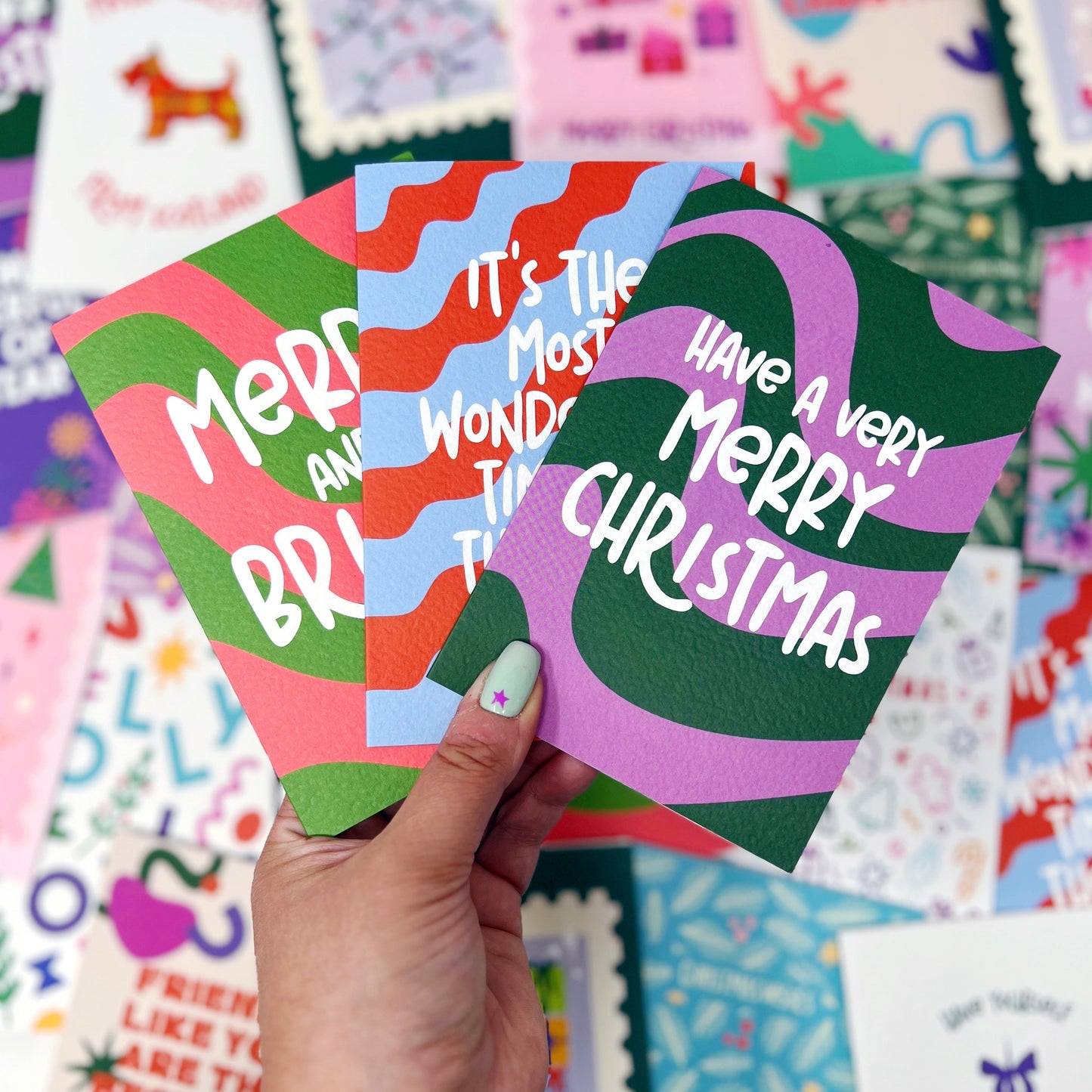 Christmas Card Pack of 6 'Groovy Christmas'