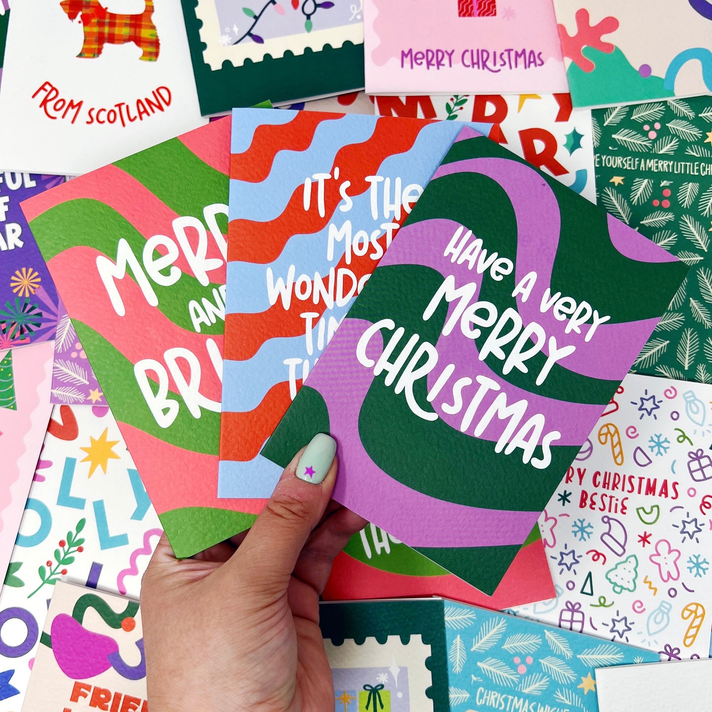 Christmas Card Pack of 6 'Groovy Christmas'