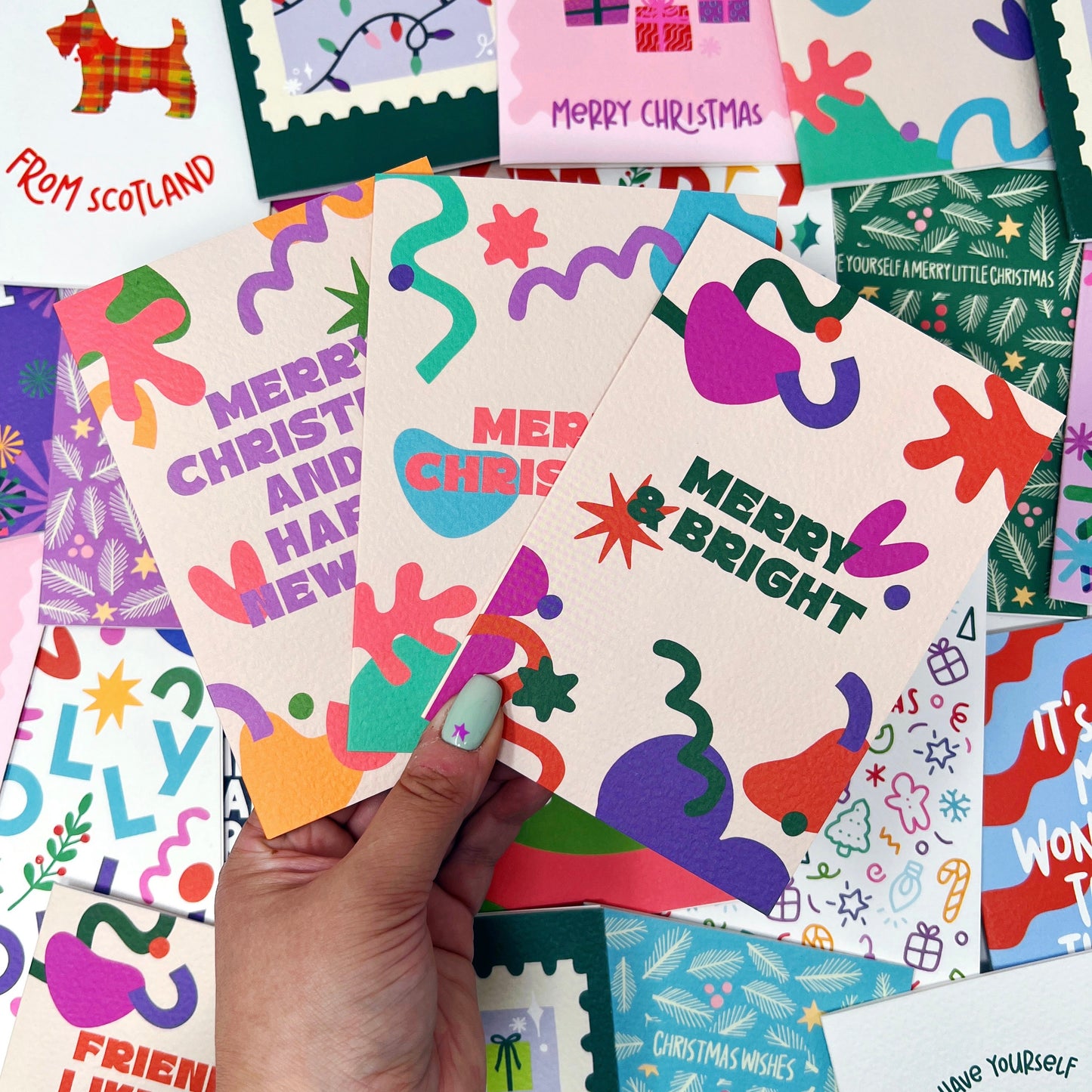 Christmas Card Pack of 6 'Retro Christmas'