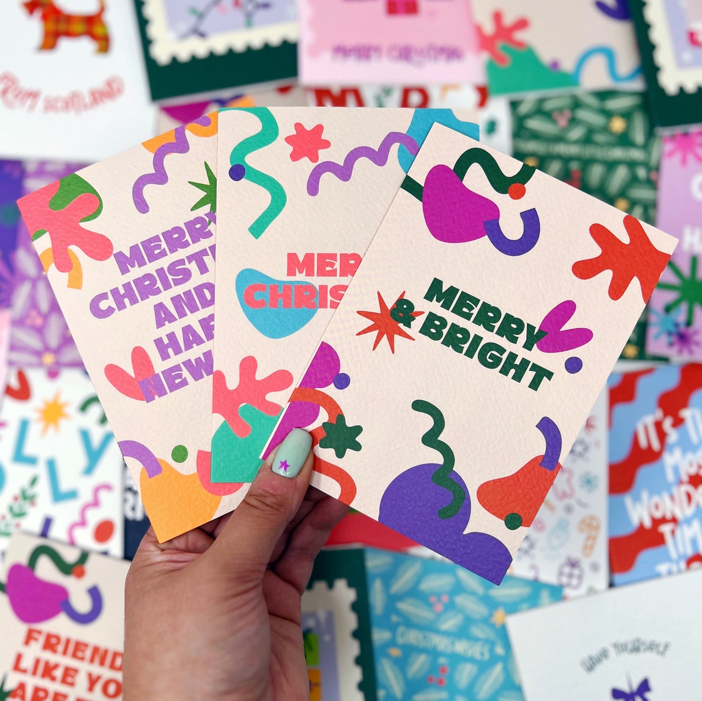 Christmas Card Pack of 6 'Retro Christmas'