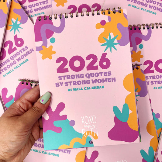 2026 Colourful Strong Quotes by Strong Women Wall Calendar