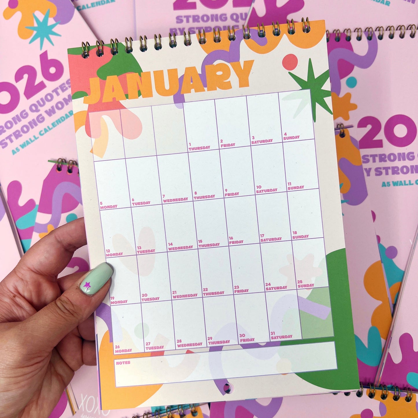 2026 Colourful Strong Quotes by Strong Women Wall Calendar