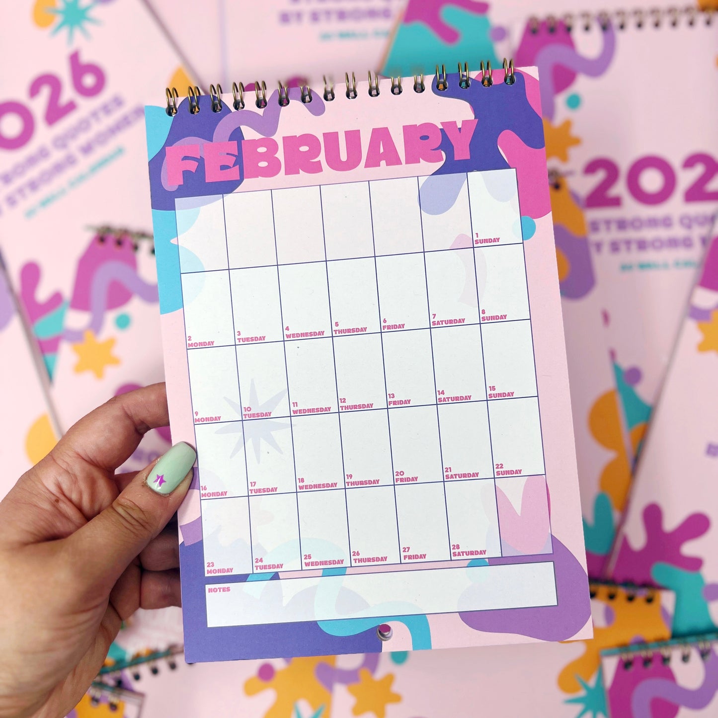 2026 Colourful Strong Quotes by Strong Women Wall Calendar