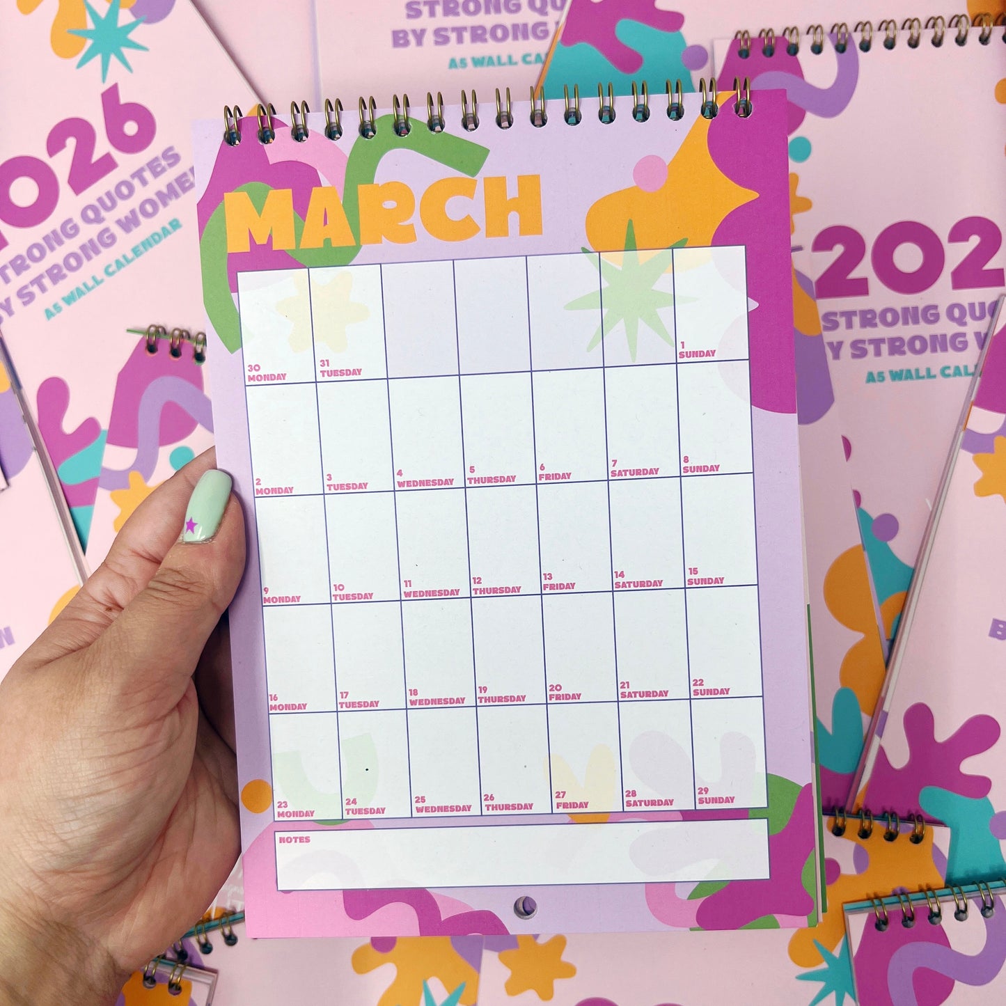 2026 Colourful Strong Quotes by Strong Women Wall Calendar