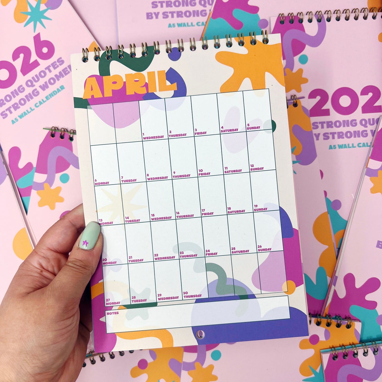 2026 Colourful Strong Quotes by Strong Women Wall Calendar