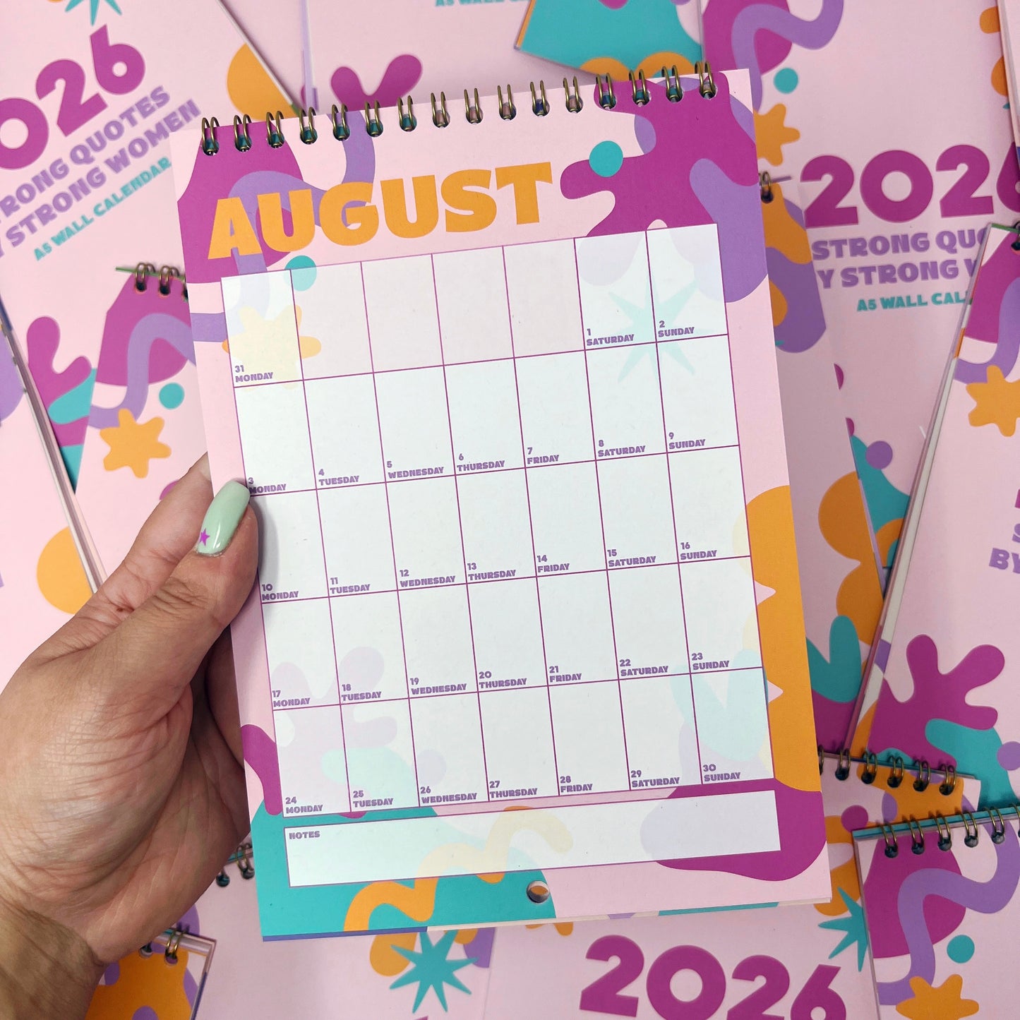 2026 Colourful Strong Quotes by Strong Women Wall Calendar