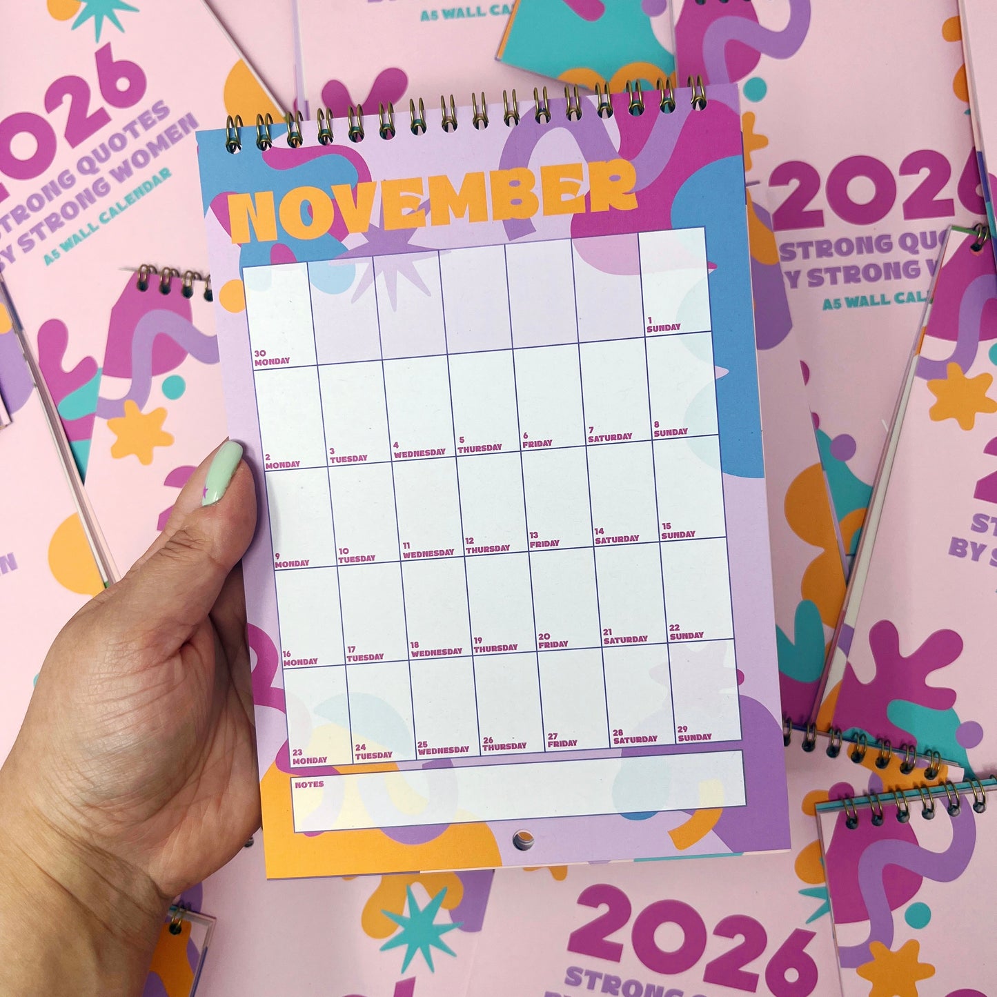 2026 Colourful Strong Quotes by Strong Women Wall Calendar