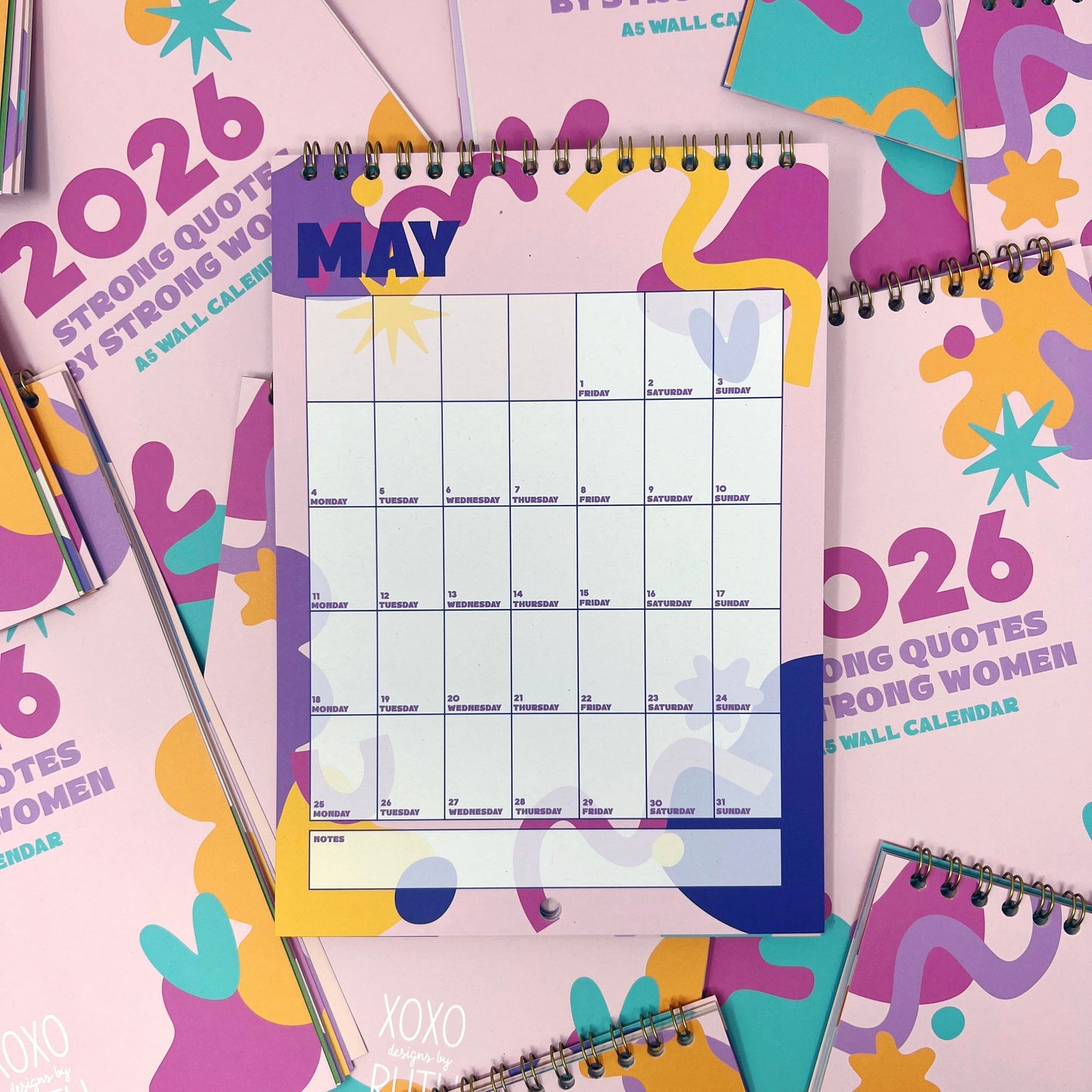 2026 Colourful Strong Quotes by Strong Women Wall Calendar