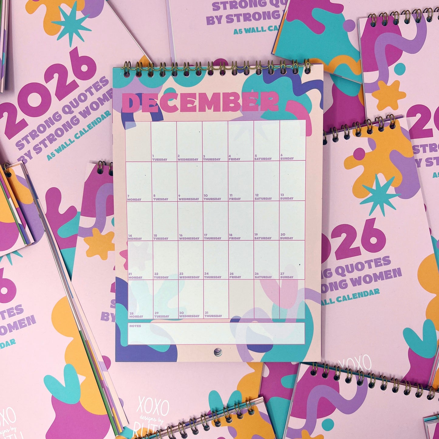 2026 Colourful Strong Quotes by Strong Women Wall Calendar