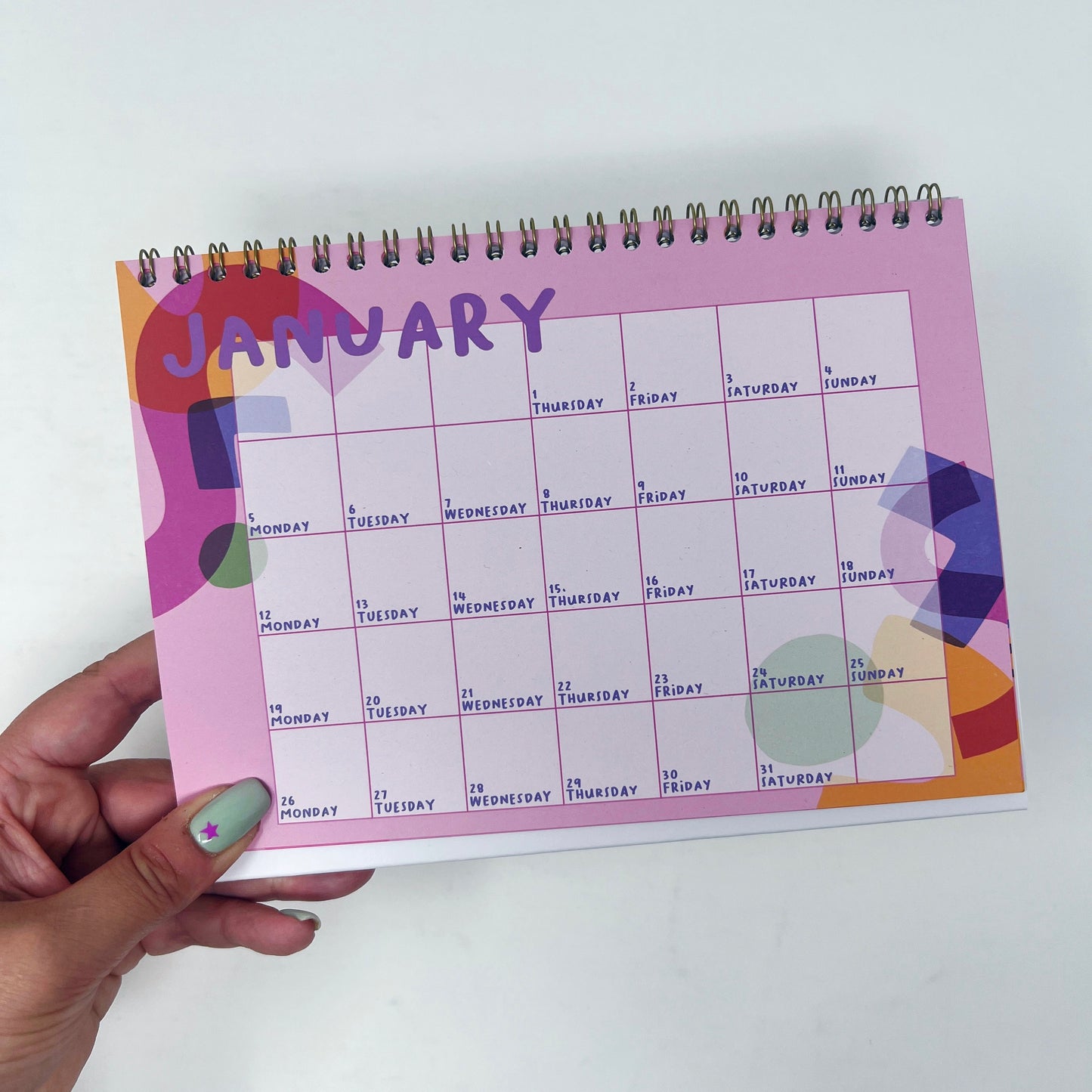 2026 A5 Colourful Desk Calendar
