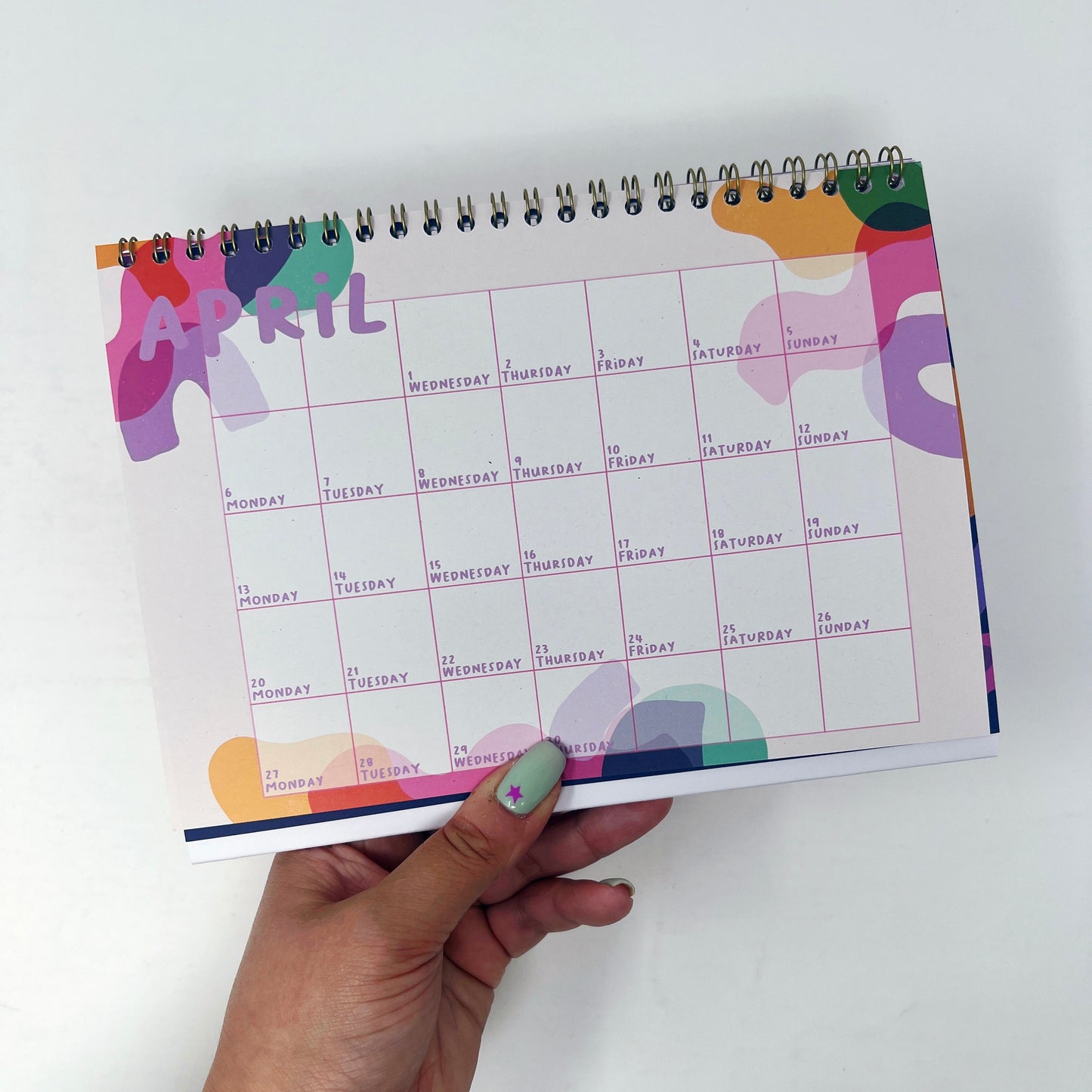 2026 A5 Colourful Desk Calendar