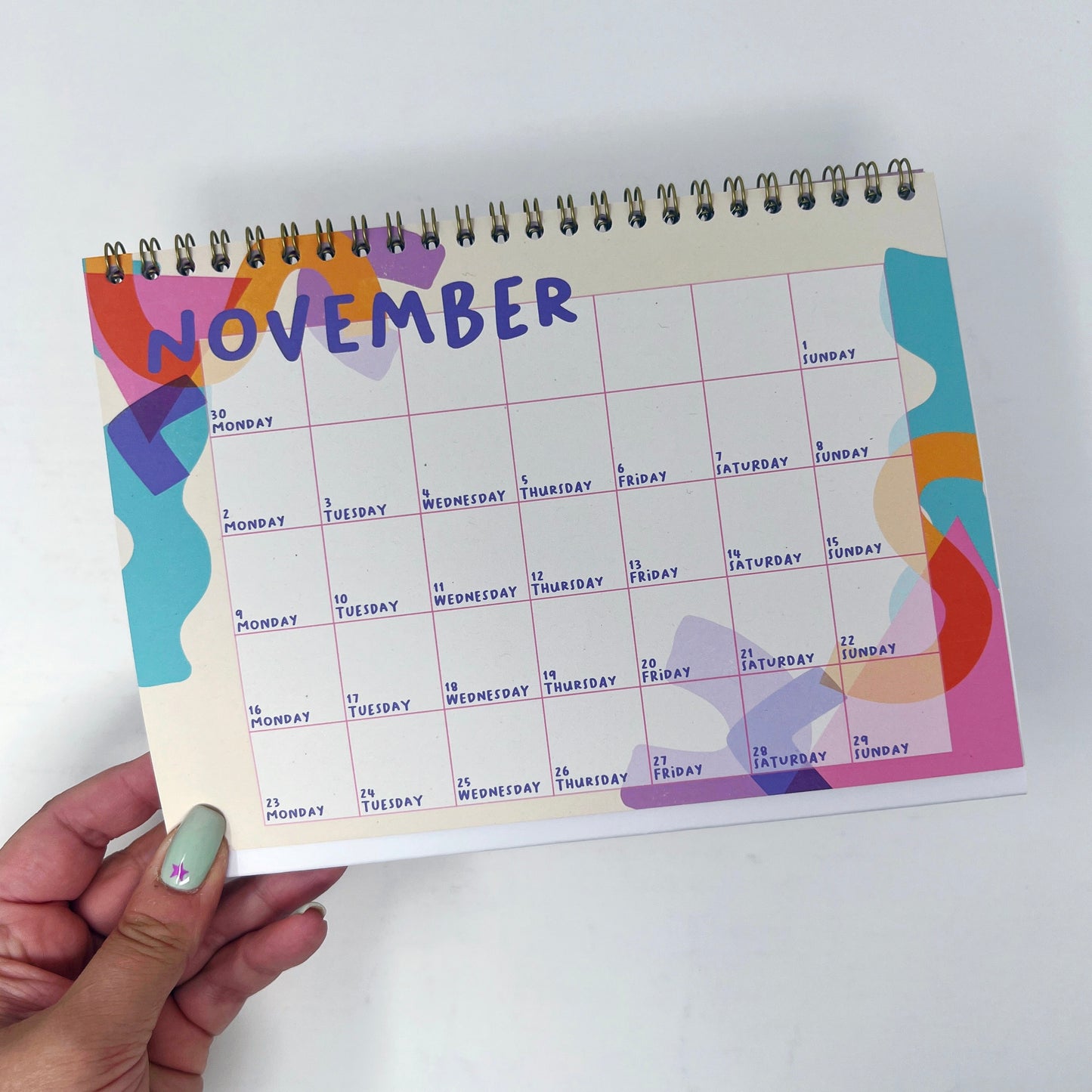 2026 A5 Colourful Desk Calendar