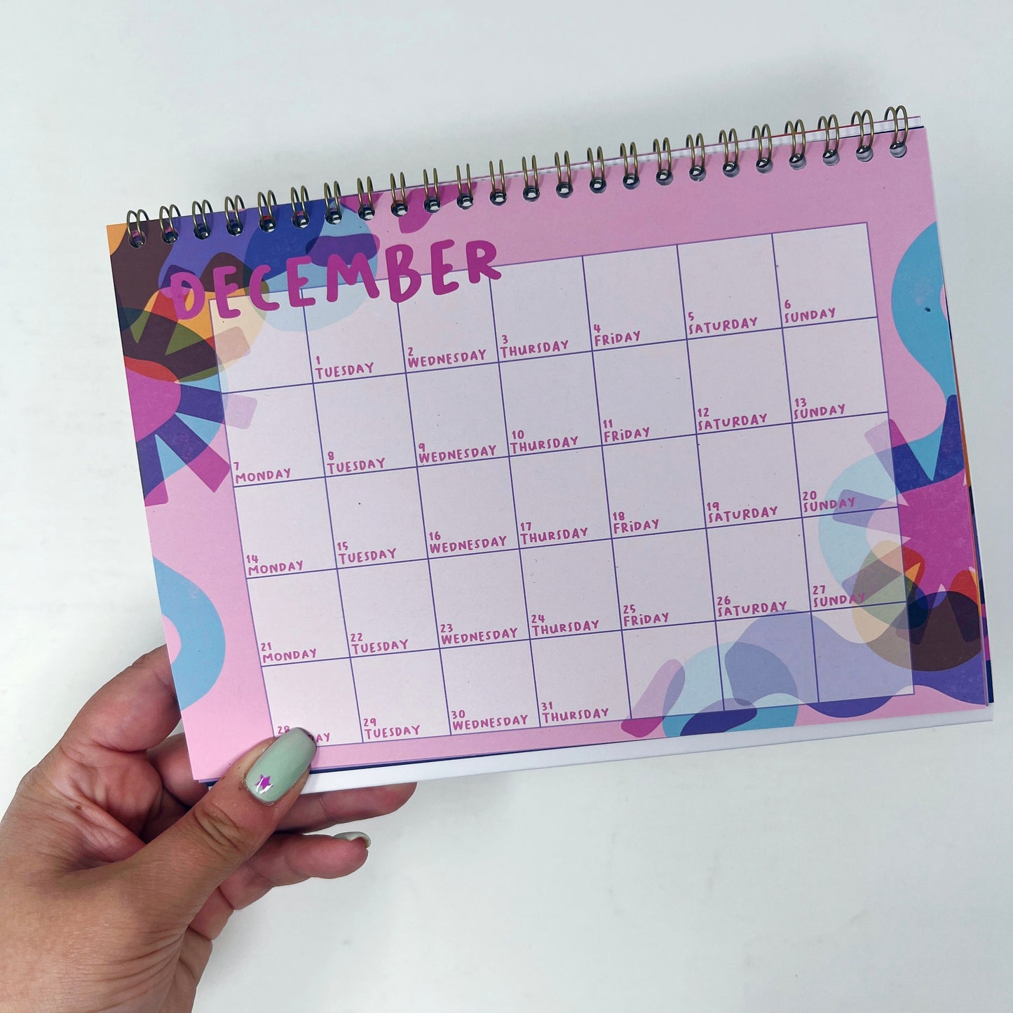 2026 A5 Colourful Desk Calendar