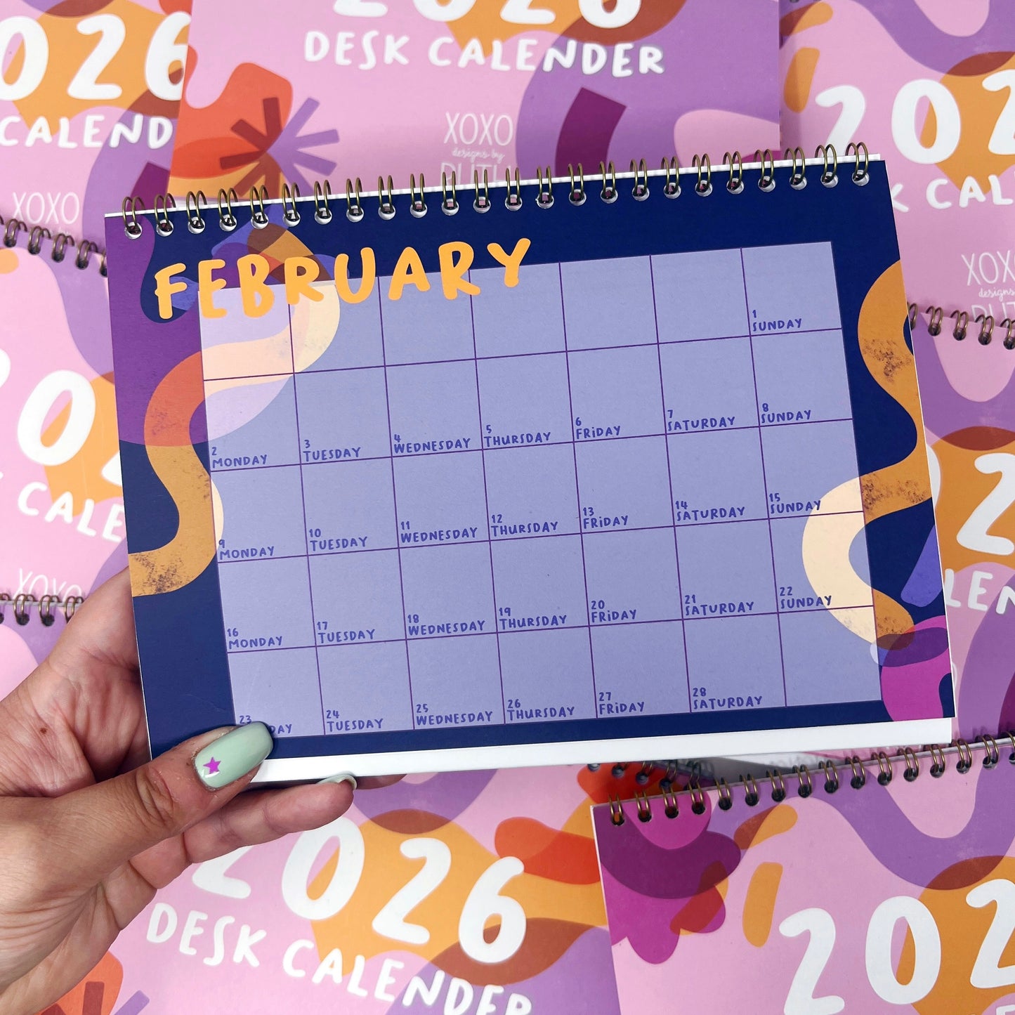 2026 A5 Colourful Desk Calendar