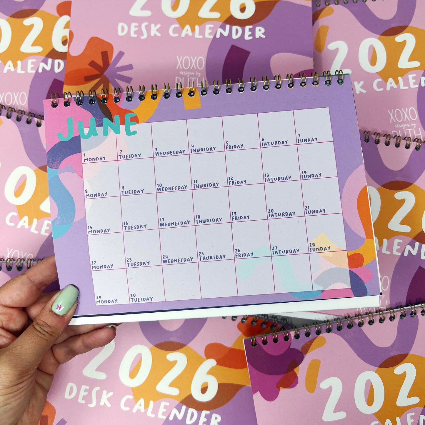 2026 A5 Colourful Desk Calendar