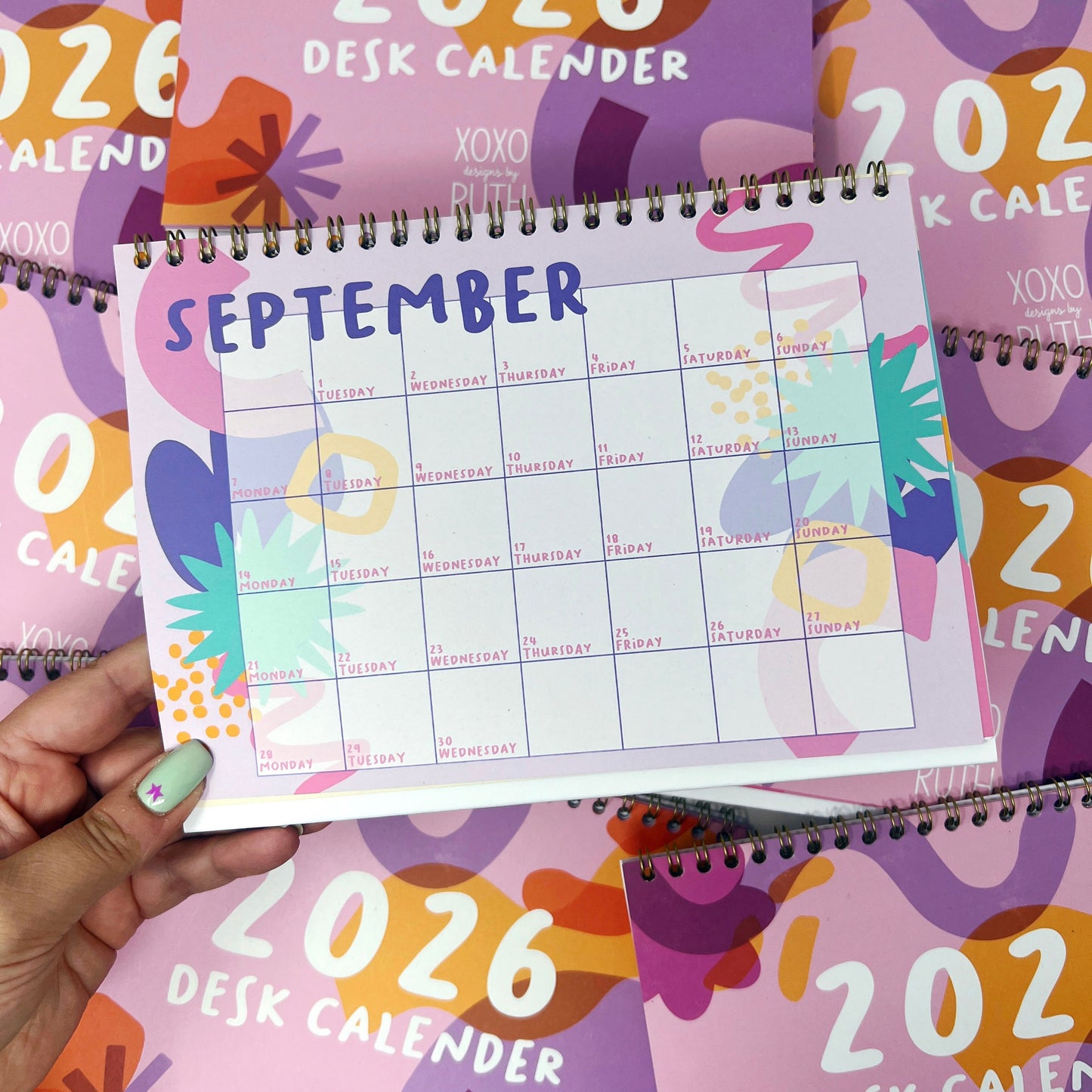 2026 A5 Colourful Desk Calendar