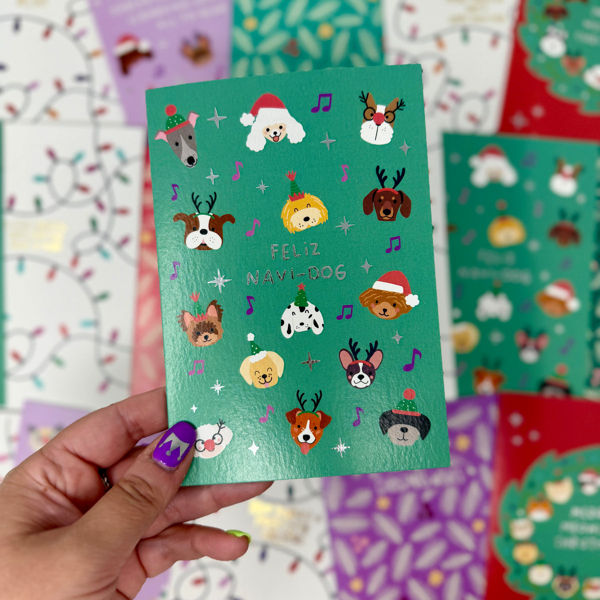 Cute Christmas Card with Dogs | Festive Card for Dog Lovers 'Feliz Navidog'