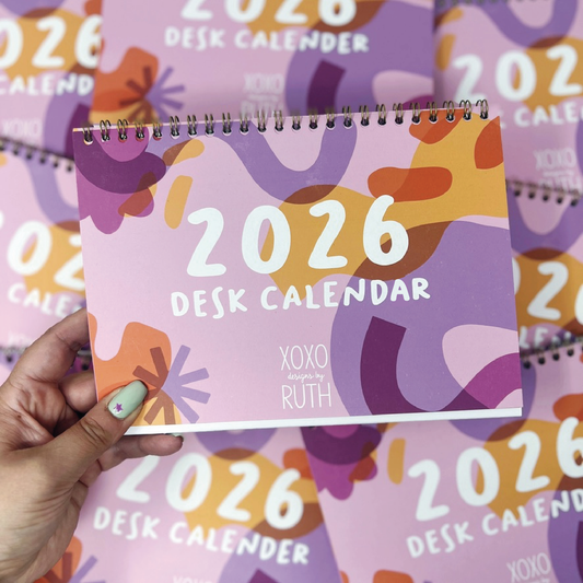 2026 A5 Colourful Desk Calendar