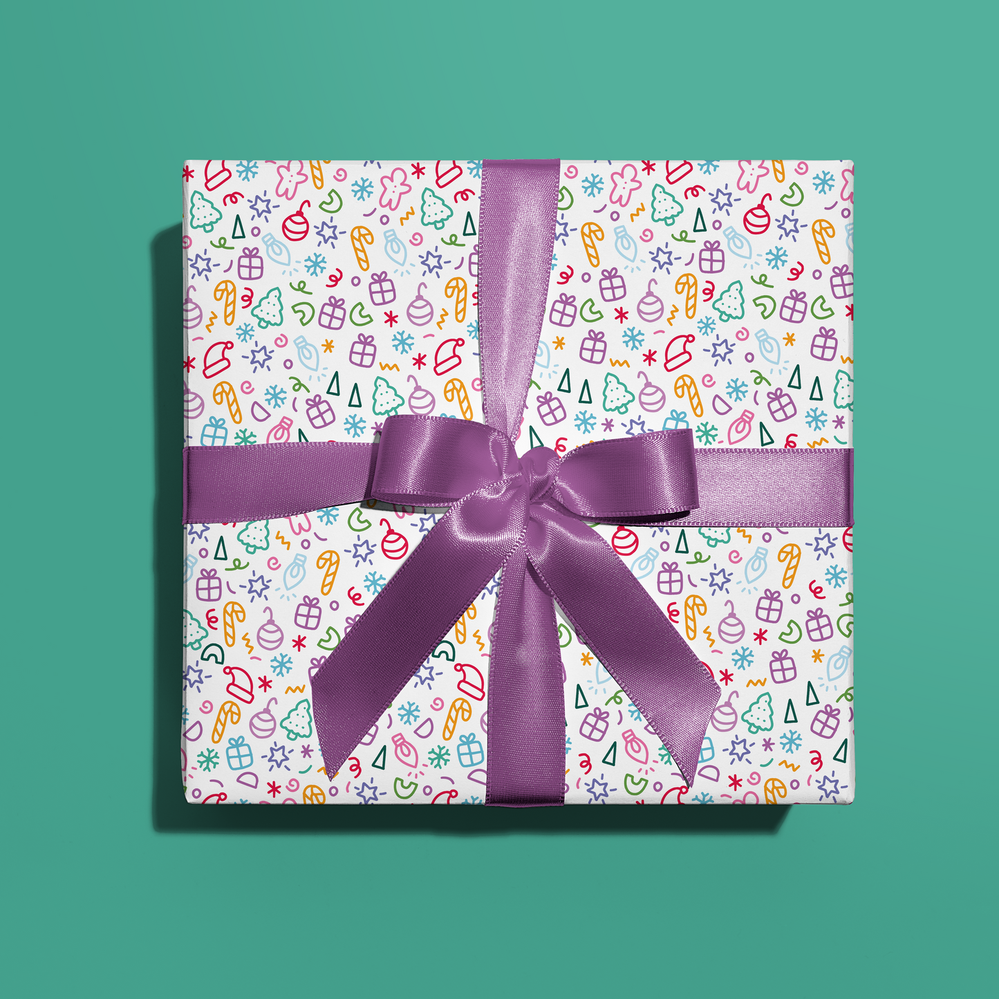 Christmas Doodle Gift Wrap - Two Sheets