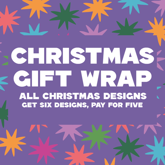 Christmas Gift Wrap All Designs - Six Sheets (get one free!)