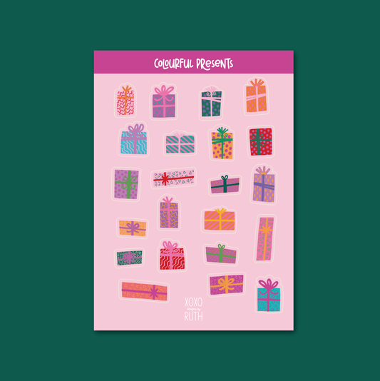 Christmas Sticker Sheet - Presents