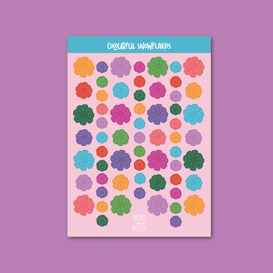 Christmas Sticker Sheet - Snowflakes