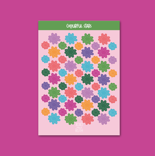 Christmas Sticker Sheet - Stars