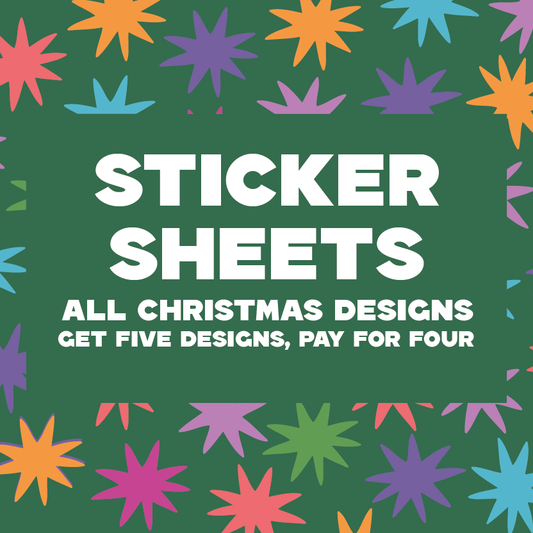 Christmas Sticker Sheet - Full Set (get one free!)
