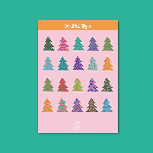 Christmas Sticker Sheet - Trees