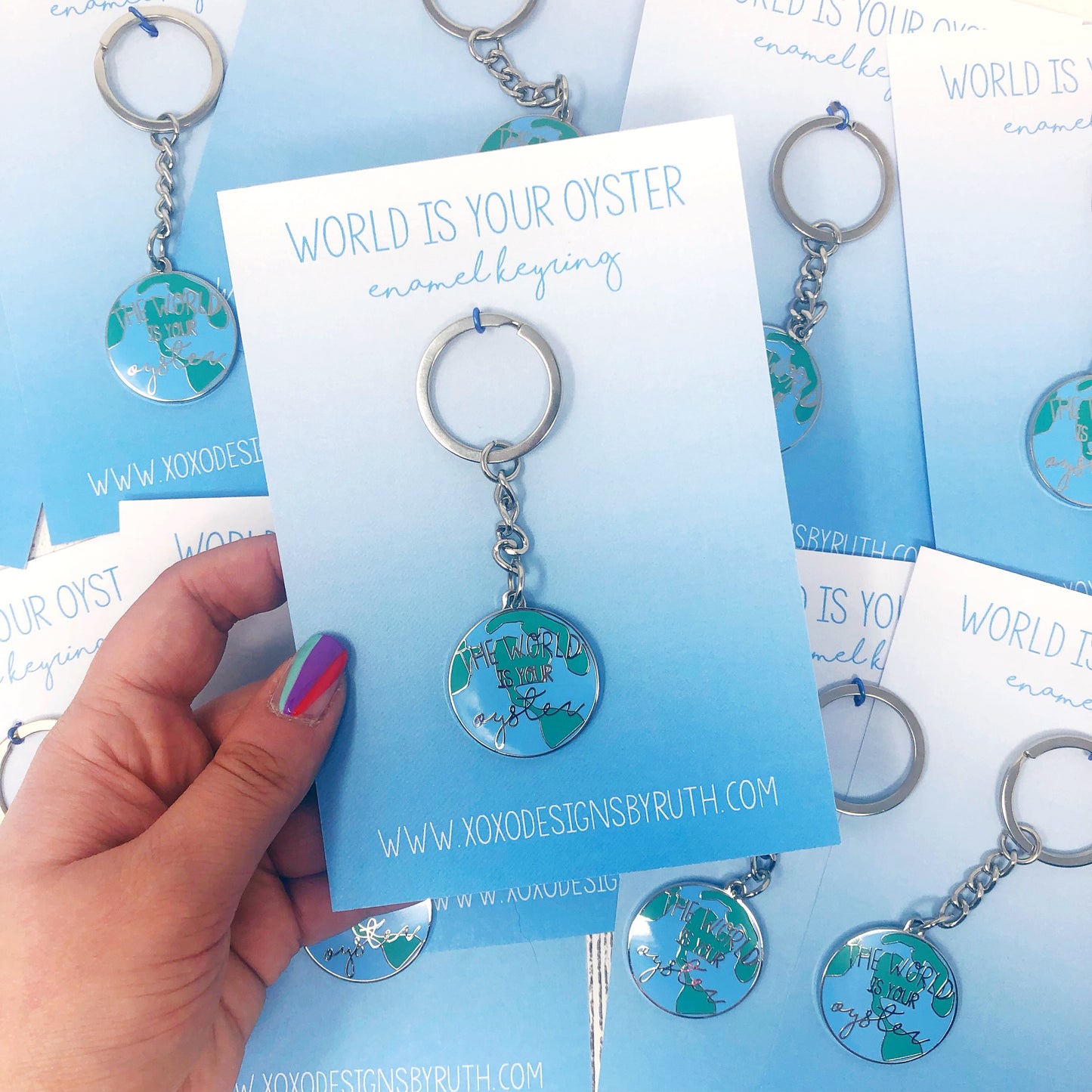 World Is Your Oyster Keyring