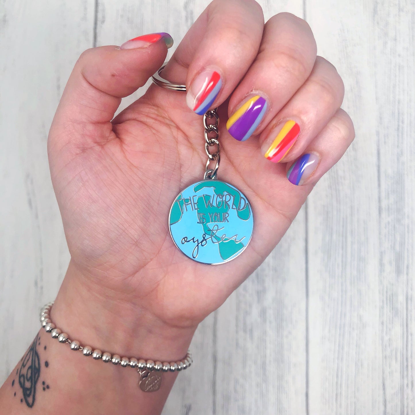 World Is Your Oyster Keyring