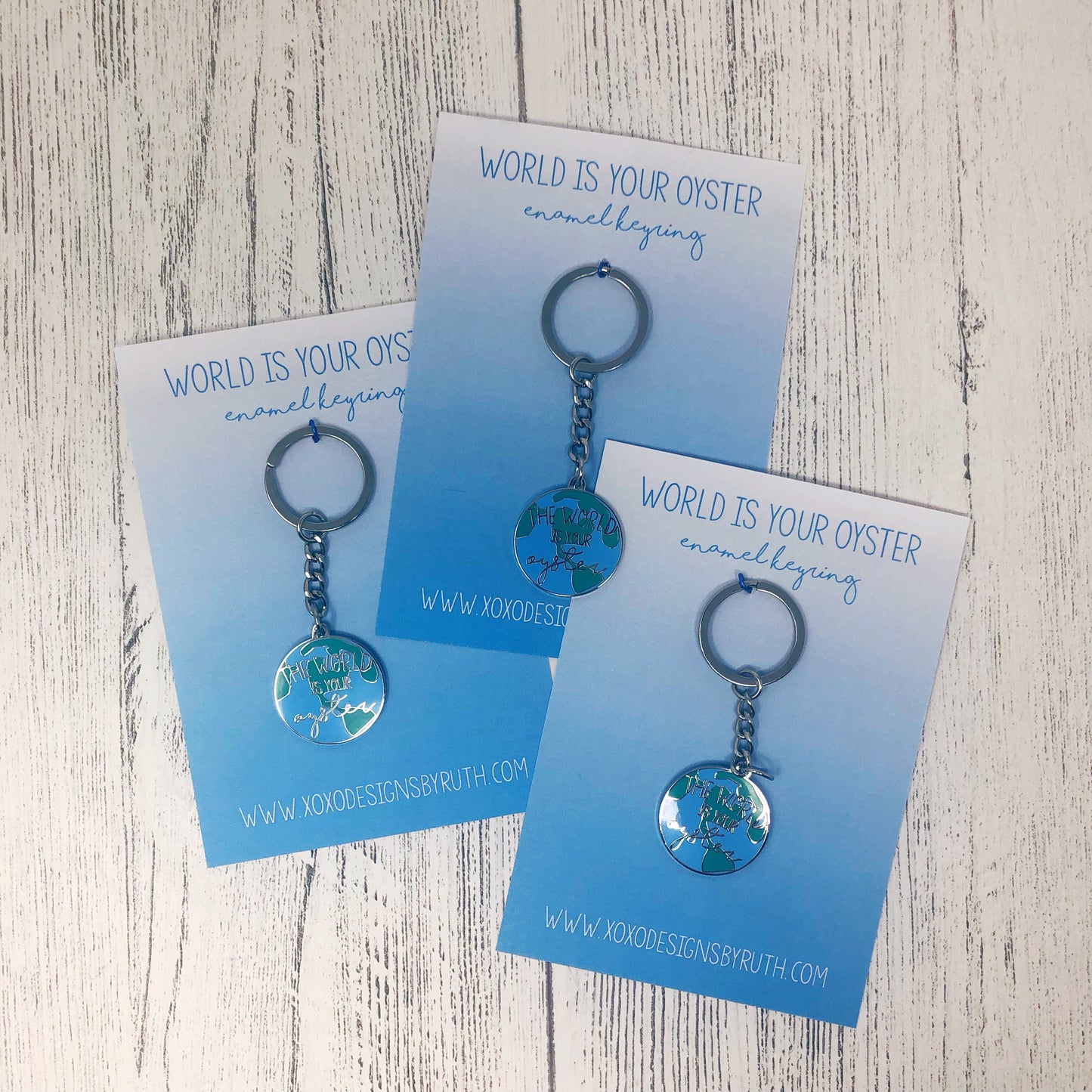 World Is Your Oyster Keyring