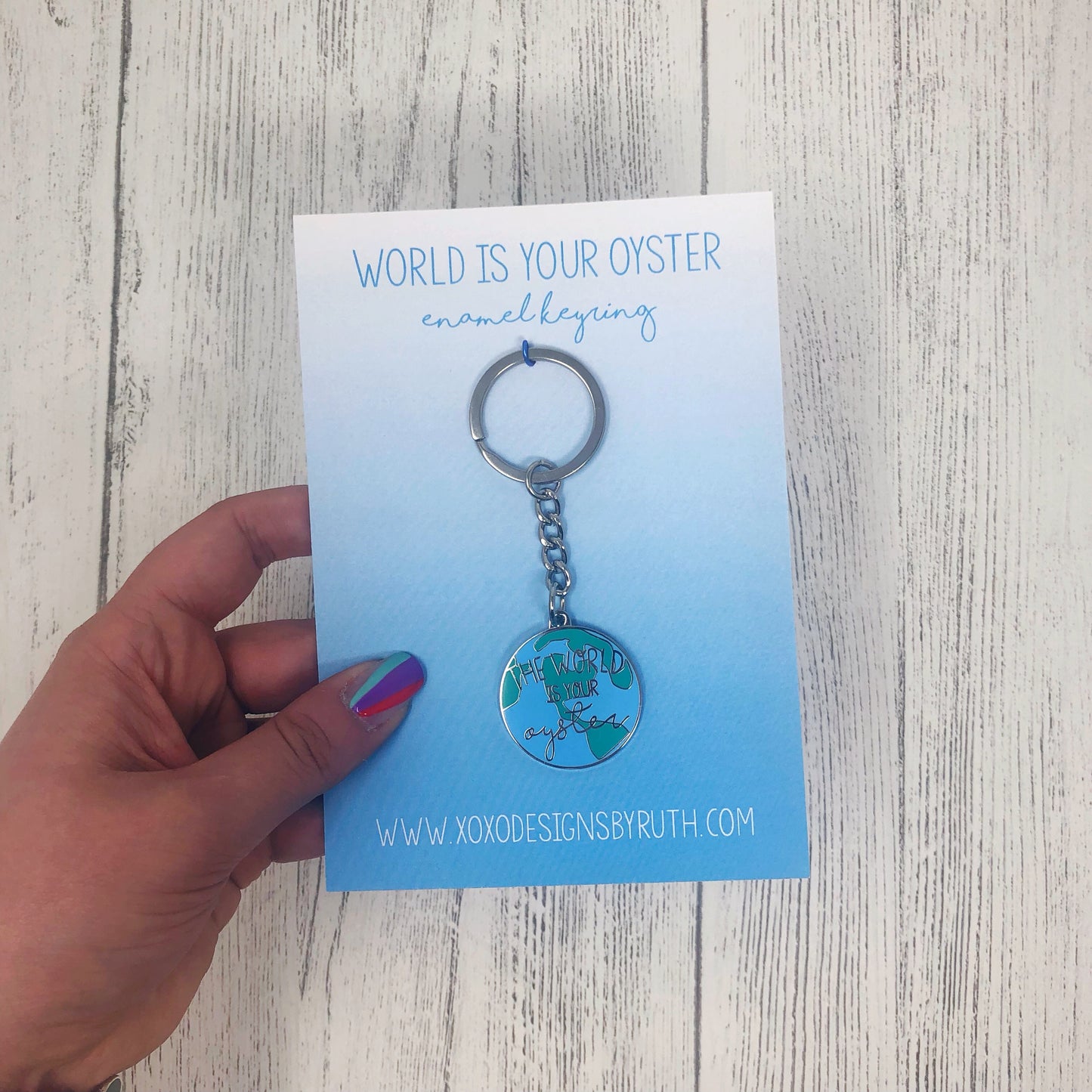 World Is Your Oyster Keyring
