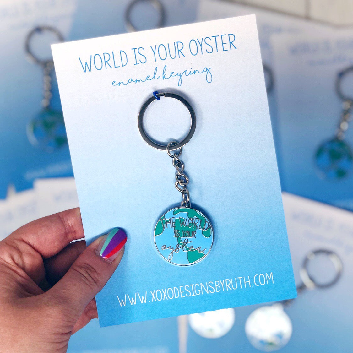 World Is Your Oyster Keyring