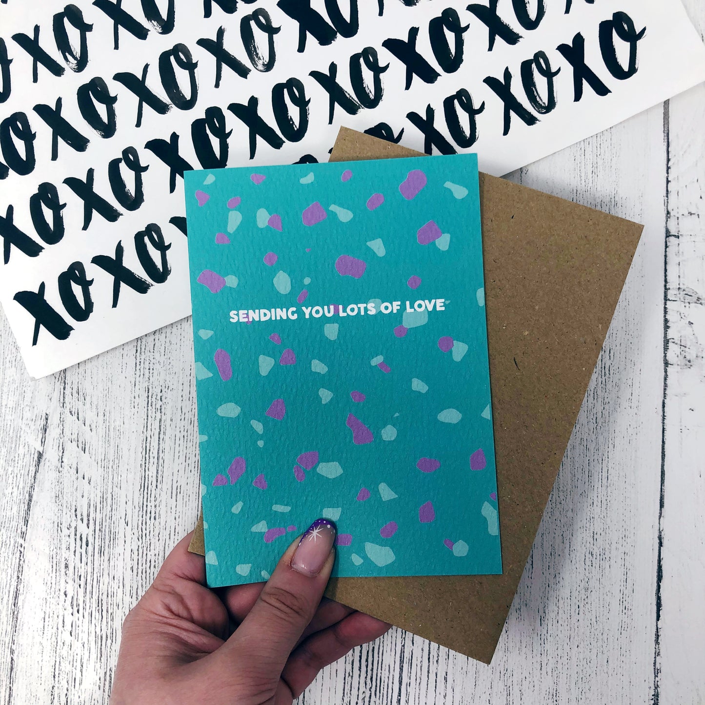 Sending You Lots of Love Terrazzo Card