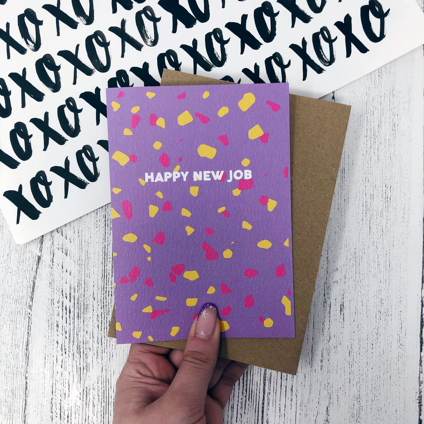 Happy New Job Terrazzo Card