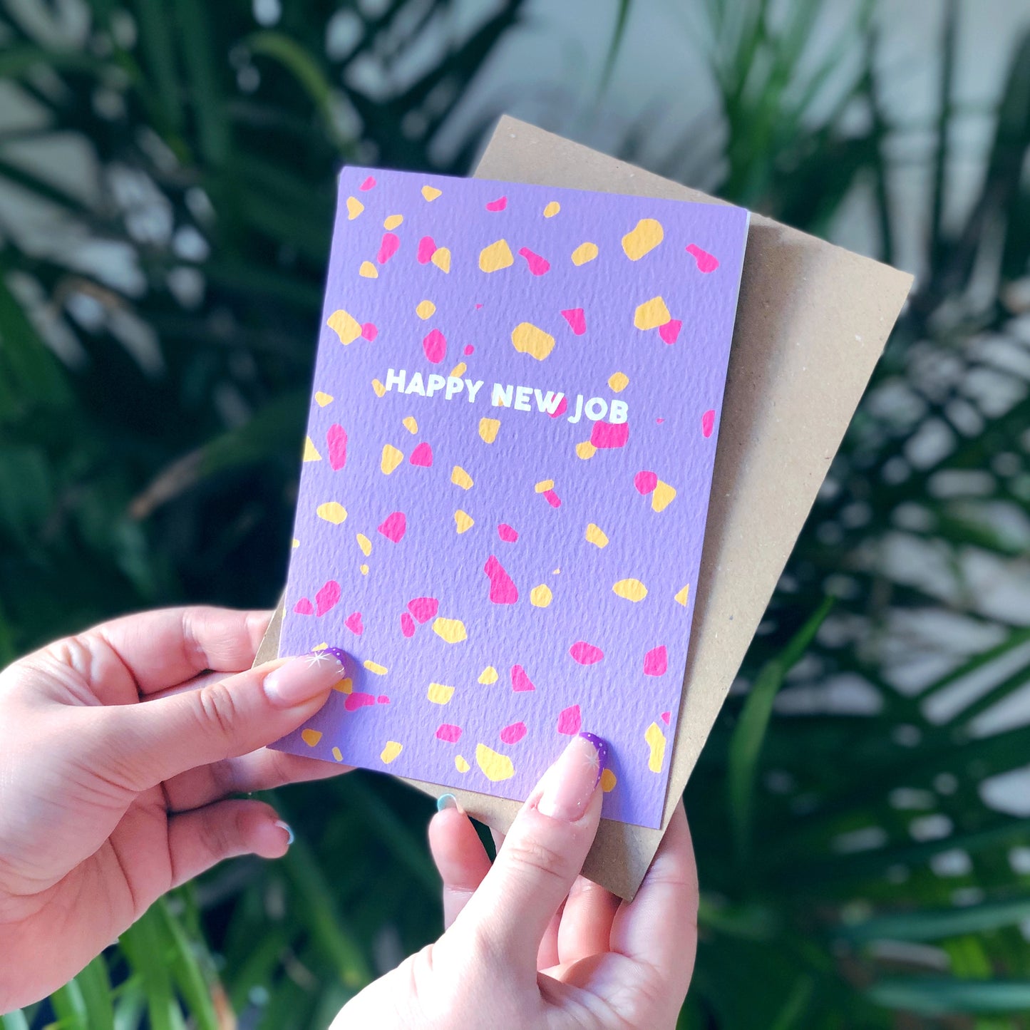 Happy New Job Terrazzo Card