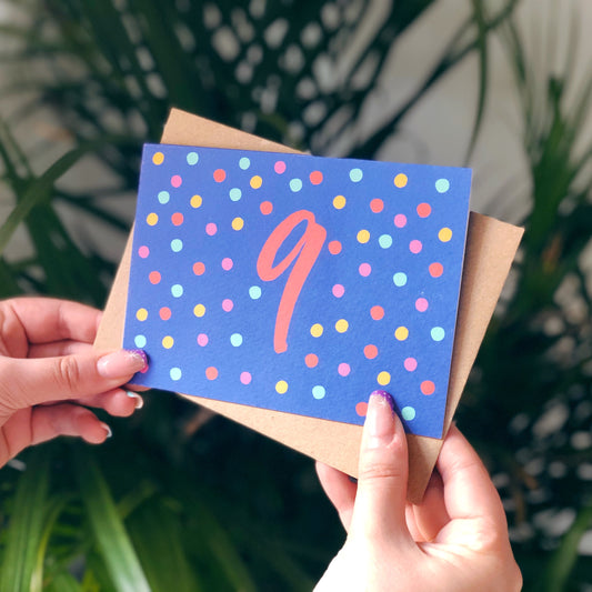 9th Birthday Card