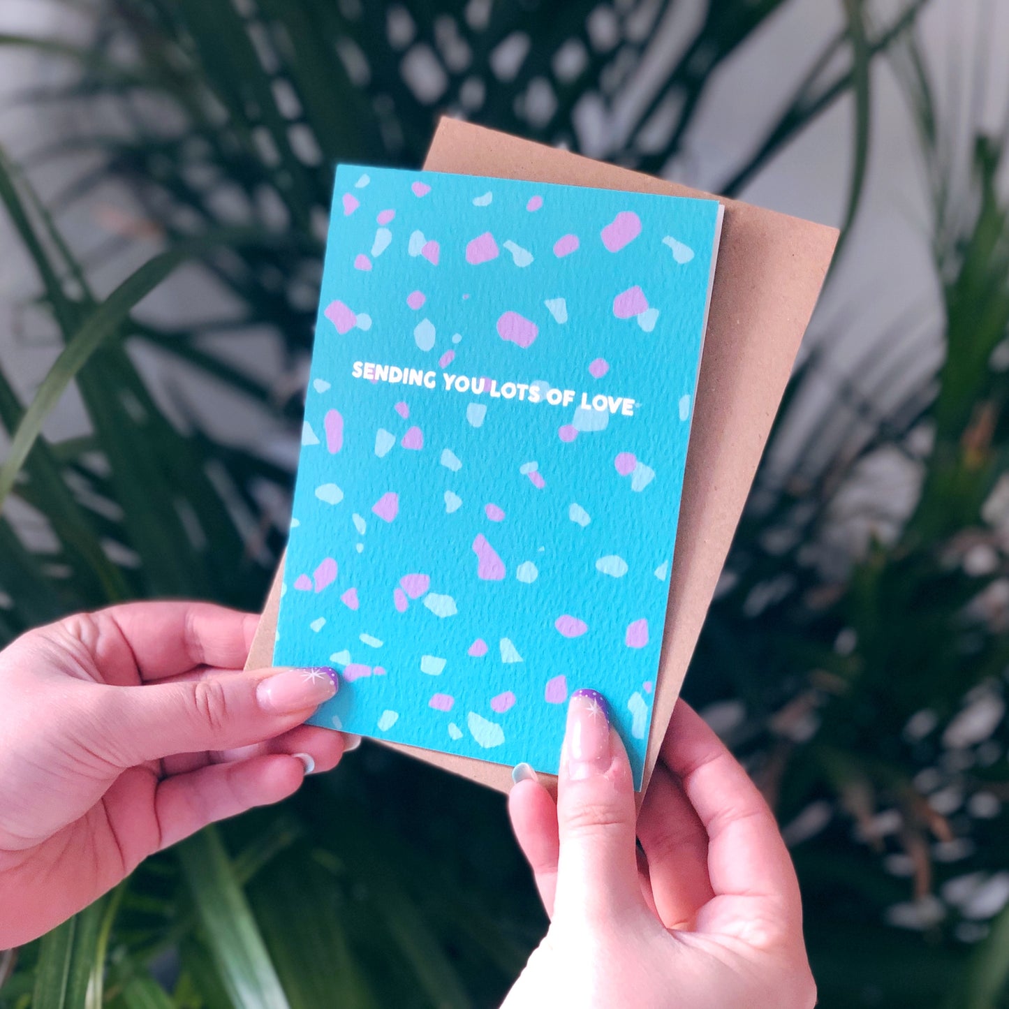 Sending You Lots of Love Terrazzo Card