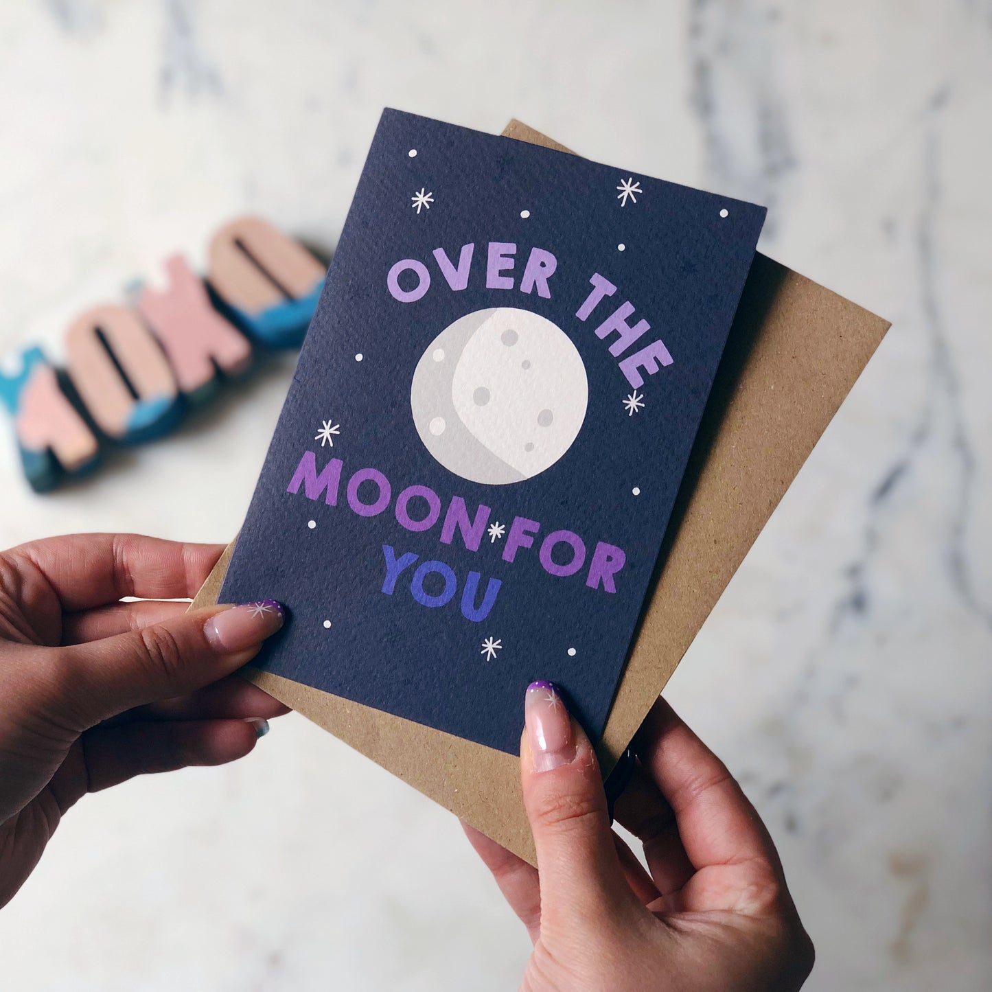 Over The Moon For You Card