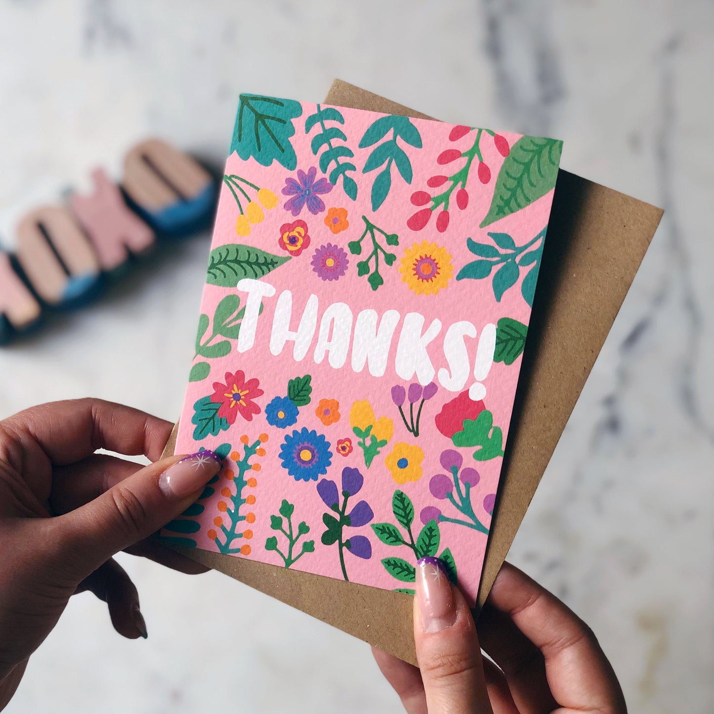 Colourful Thanks Card