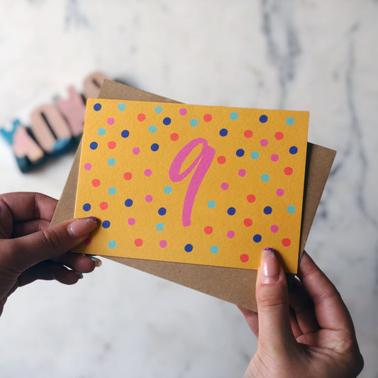 9th Birthday Card