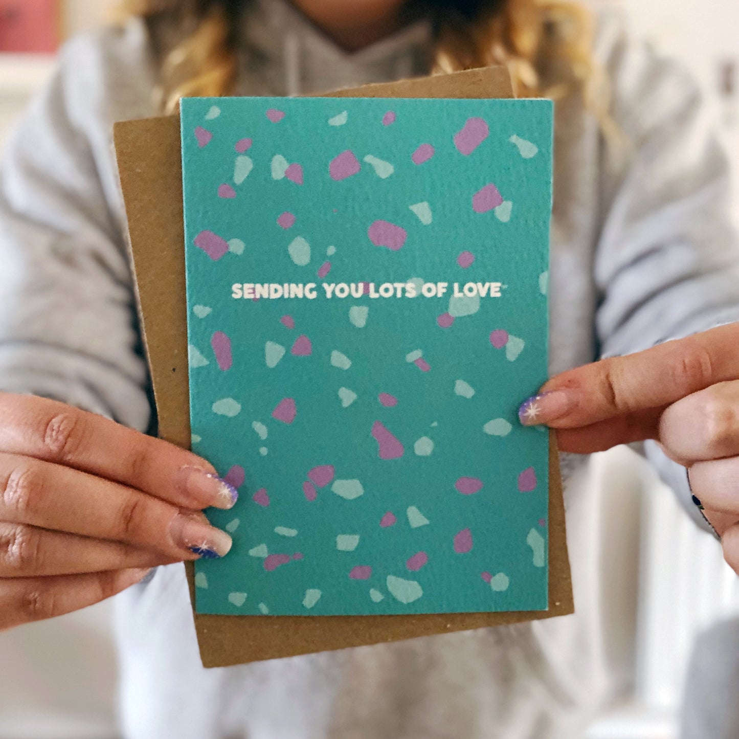 Sending You Lots of Love Terrazzo Card