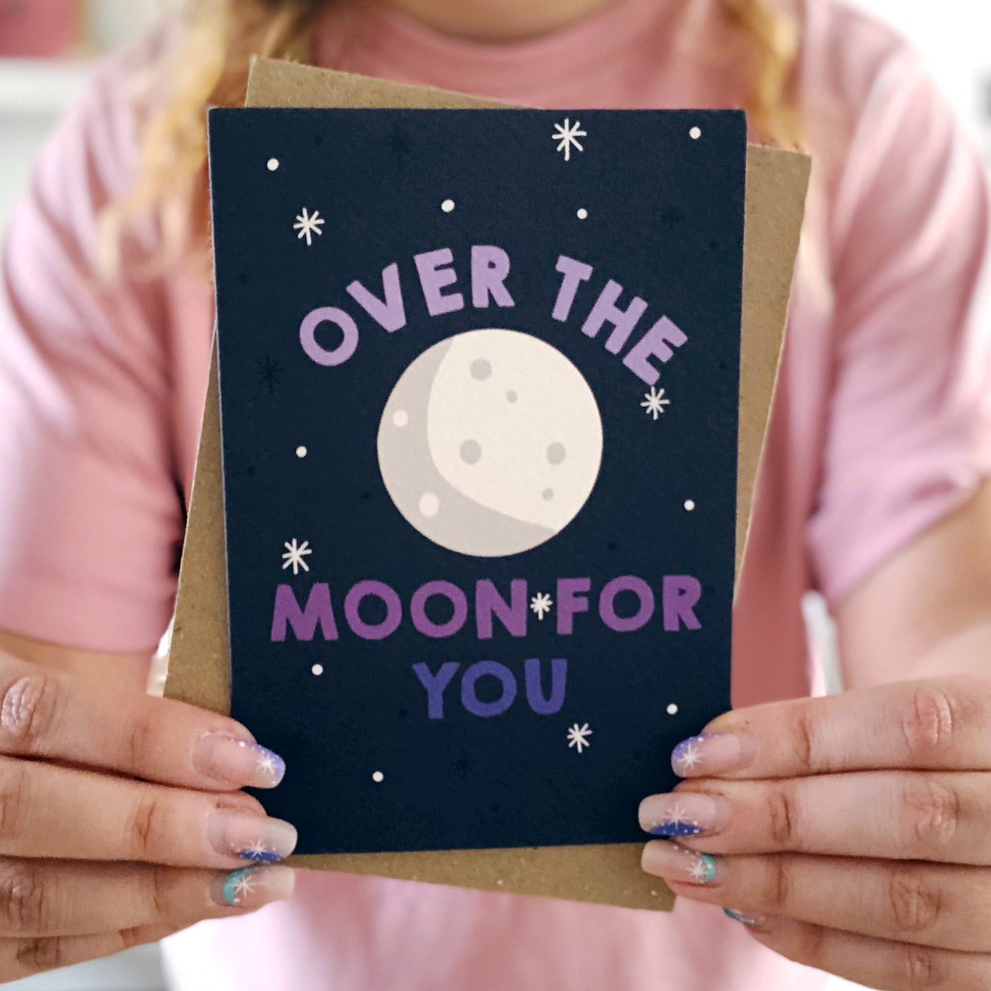 Over The Moon For You Card
