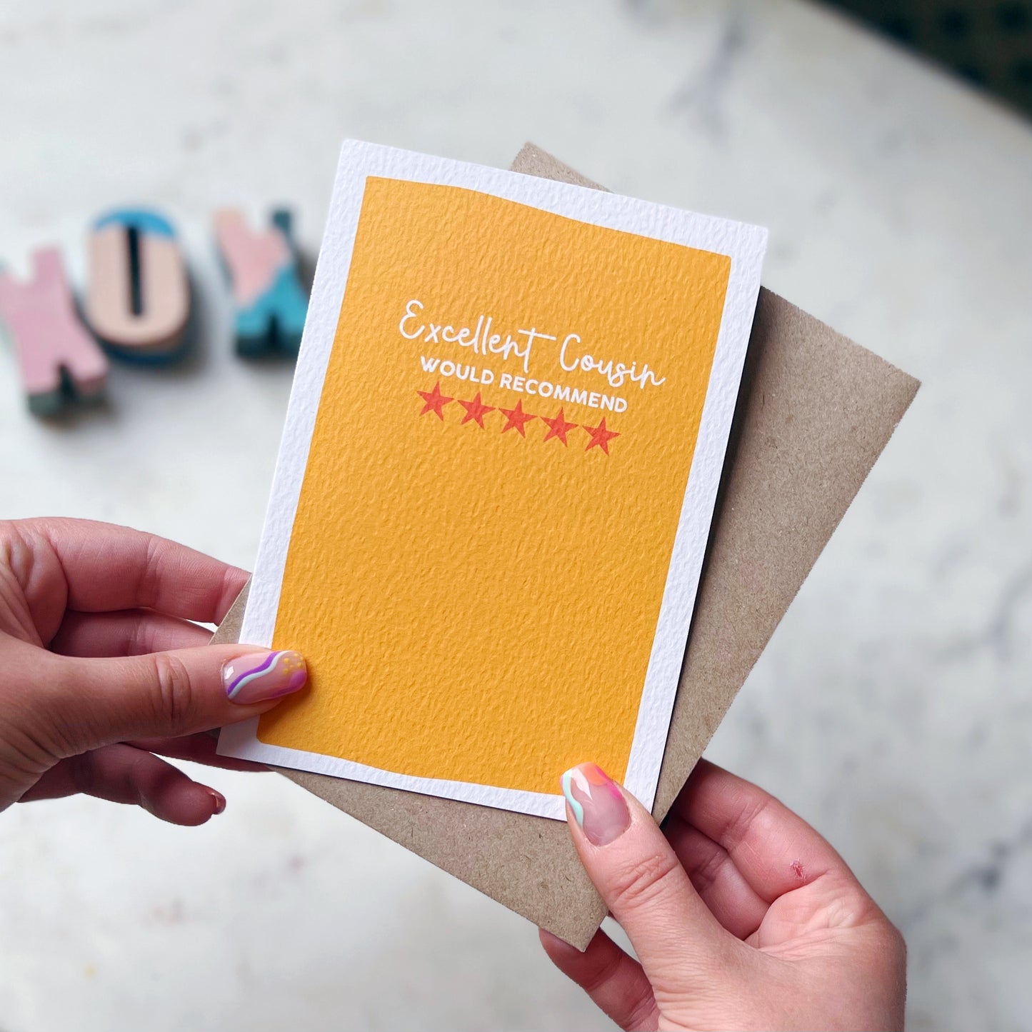 Excellent Cousin Would Recommend Card