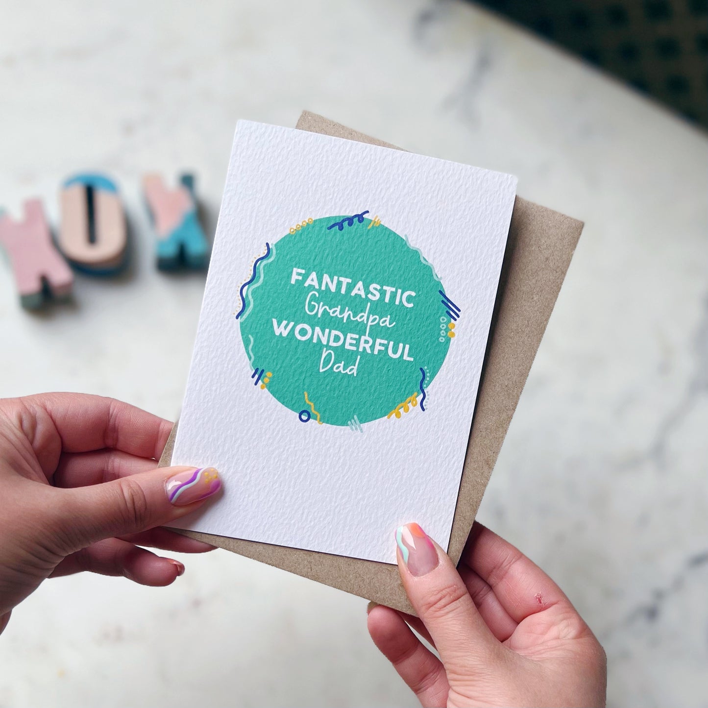 Fantastic Grandpa Wonderful Dad Card