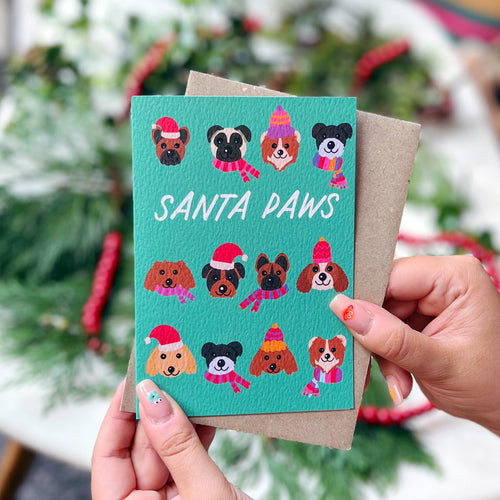 Charity Santa Paws Christmas Card