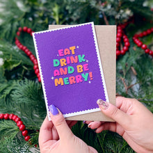 Charity Christmas Card Pack of 6 'Festive Type'