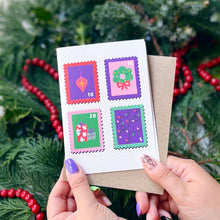 Charity Christmas Card Pack of 6 'Christmas Stamp'