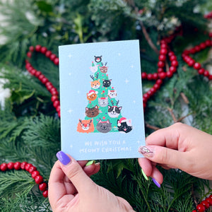 Charity 'We Wish You A Meowy Christmas' Card